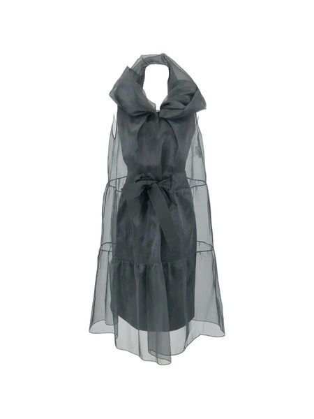  Moschino Pre-owned Shift Tulle A-line Midi Dress - Black 