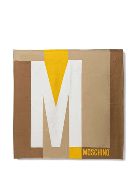  Moschino Silk Shawl Scarf - Neutrals 