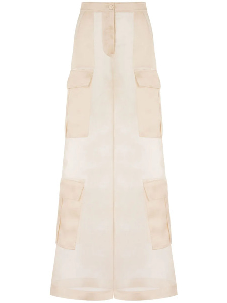  Moschino Silk Wide-leg Trousers - Neutrals 