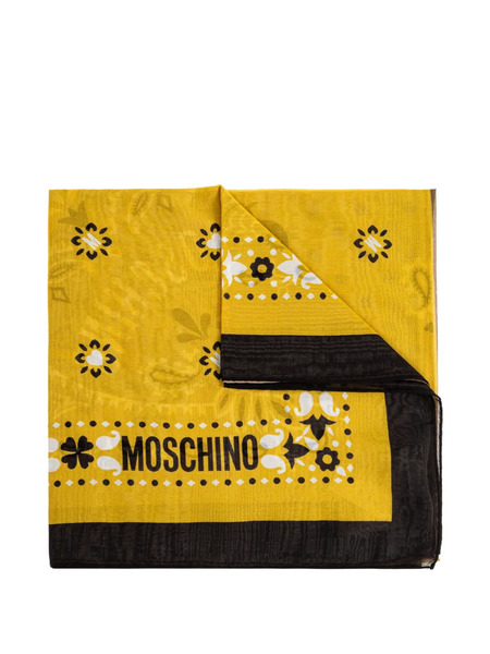  Moschino Square-shape Scarf - Yellow 