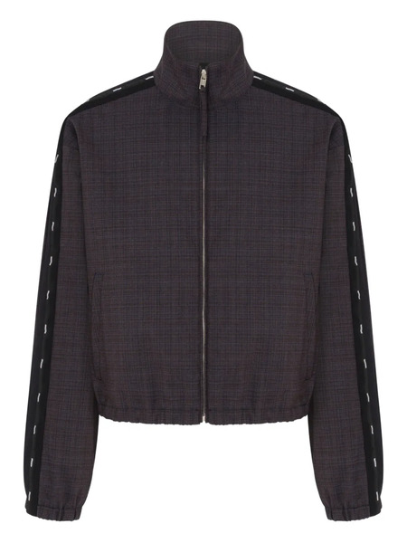  Moschino Strip-detail Bomber Jacket - Grey 