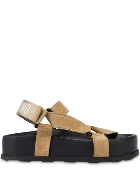  Moschino Suede Sandals - Neutrals 