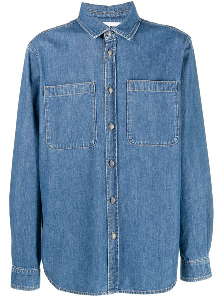  Moschino Teddy Bear-print Denim Shirt - Blue 