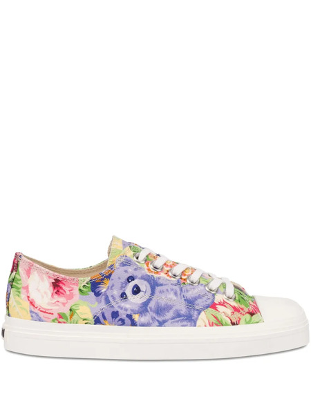  Moschino Teddy-bear-print Sneakers - Blue 