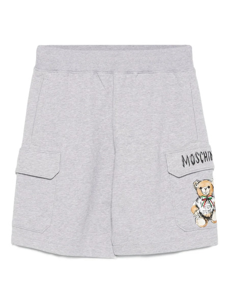  Moschino Teddy-patch Cargo Shorts - Grey 
