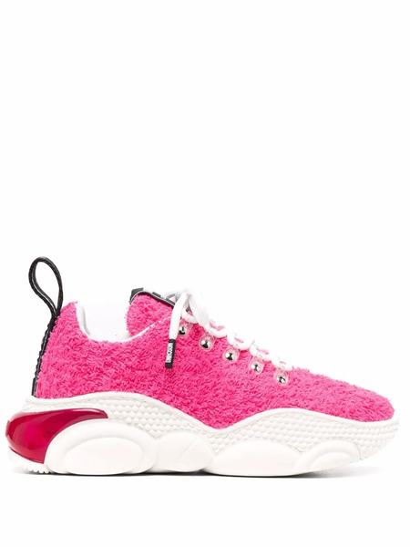  Moschino Terry Cloth Teddy Bubble Sneakers - Pink 