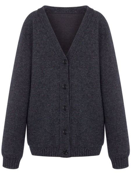  Moschino Virgin Wool V-neck Cardigan - Grey 