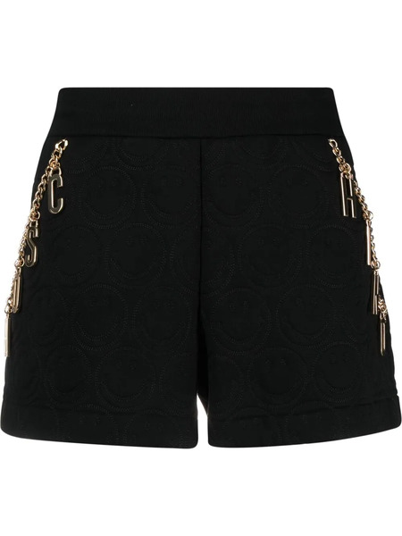  Moschino X Smiley Fleece Shorts - Black 
