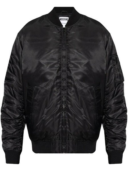  Moschino Zip-up Padded Bomber Jacket - Black 
