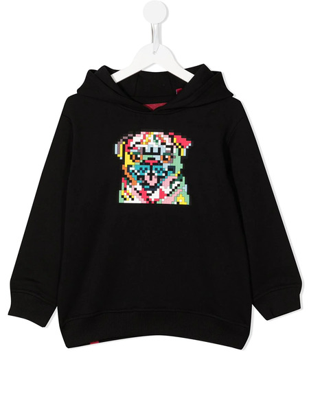 Mostly Heard Rarely Seen 8-bit Graphic Print Cotton Hoodie - Black 