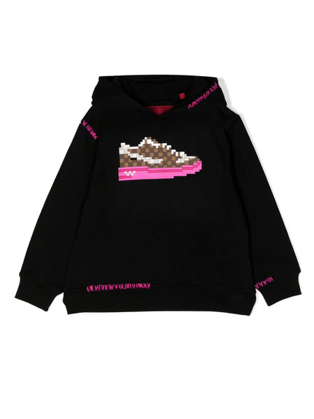  Mostly Heard Rarely Seen 8-bit Graphic-print Cotton Hoodie - Black 