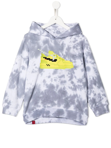  Mostly Heard Rarely Seen 8-bit Graphic-print Cotton Hoodie - Grey 