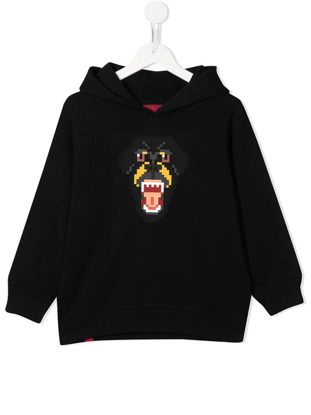  Mostly Heard Rarely Seen 8-bit Graphic Print Hoodie - Black 