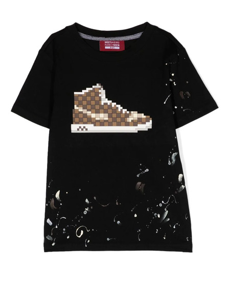  Mostly Heard Rarely Seen 8-bit Mini Checker Louis T-shirt - Black 