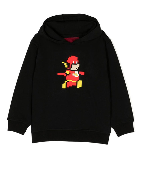  Mostly Heard Rarely Seen 8-bit Mini Zooom Pixelated-print Hoodie - Black 