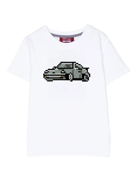  Mostly Heard Rarely Seen 8-bit Pixel-print Cotton T-shirt - White 