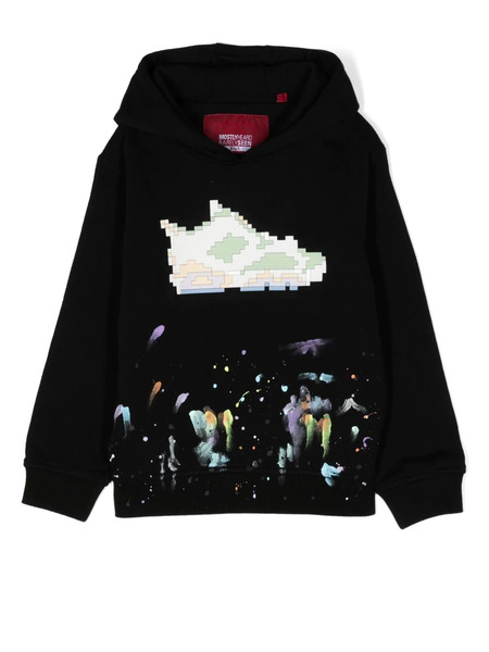  Mostly Heard Rarely Seen 8-bit Sneaker-print Graphic Hoodie - Black 