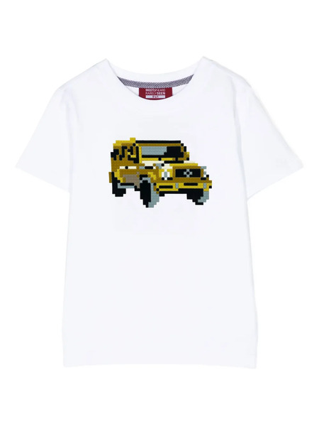  Mostly Heard Rarely Seen 8-bit Vehicle-graphic T-shirt - White 