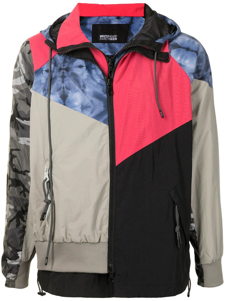  Mostly Heard Rarely Seen Every Which Way Patchwork Track Jacket - Grey 