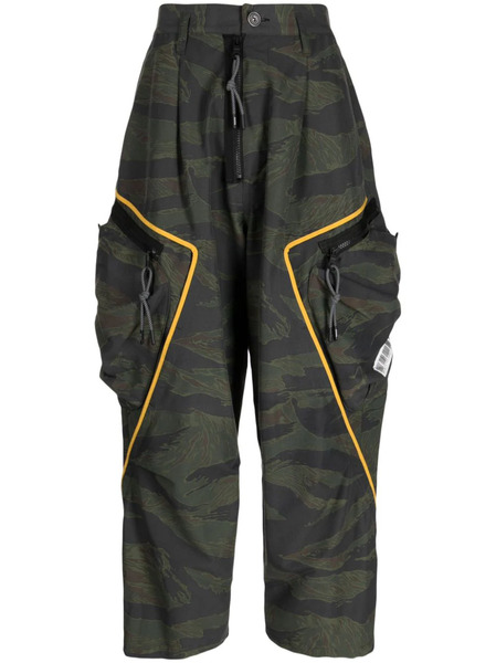  Mostly Heard Rarely Seen Graphic-print Cropped Trousers - Multicolour 