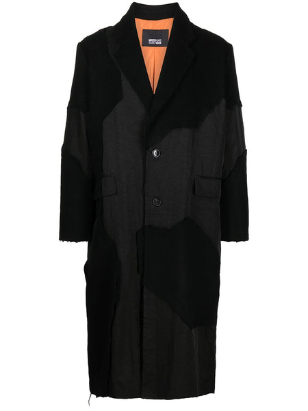  Mostly Heard Rarely Seen Panelled Single-breasted Coat - Black 