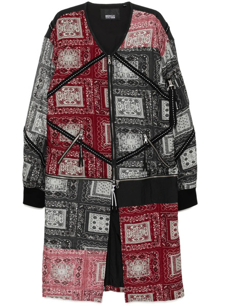  Mostly Heard Rarely Seen Patch Paisley Overcoat - Black 