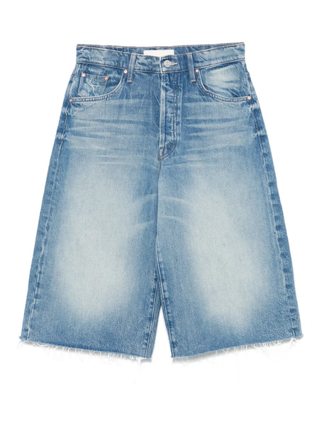  Mother Cotton Denim Shorts - Blue 