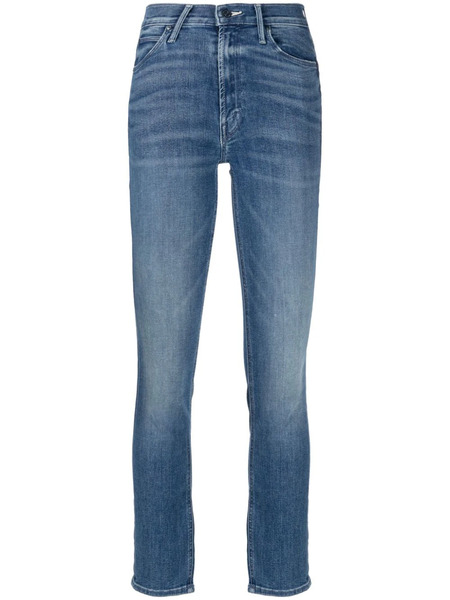 Mother Dazzler Mid-rise Slim-cut Jeans - Blue 