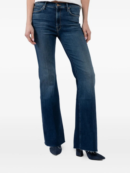  Mother Frayed Bell-bottom Jeans - Blue 