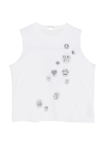  Mother Graphic-print Sleeveless Top - White 
