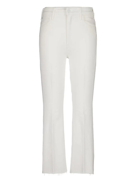  Mother Lil' Hustler Frayed Jeans - White 