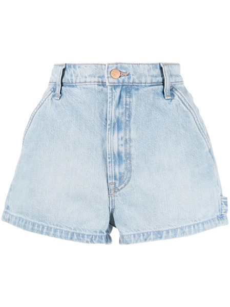  Mother Mid-rise Denim Shorts - Blue 