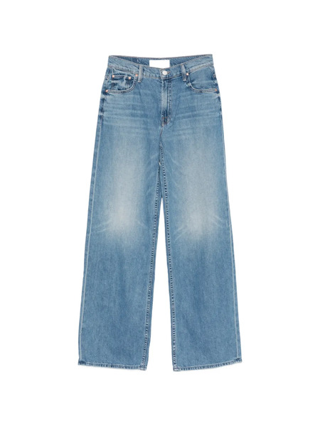  Mother Spinner Zip Sneak Wide-leg Denim Jeans - Blue 