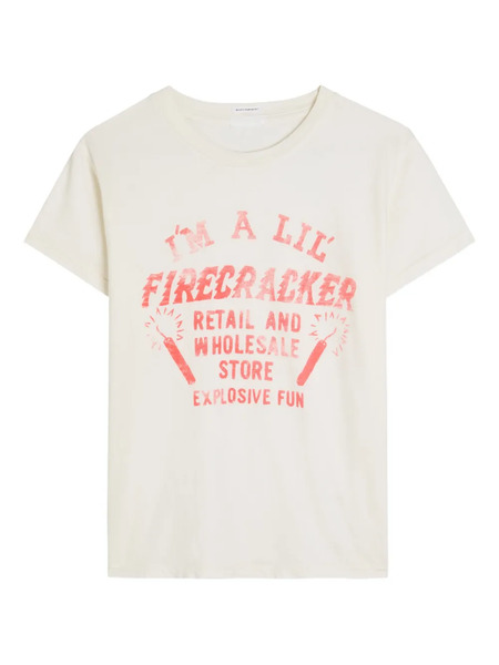  Mother The Boxy Goodie Goodie Firecracker Graphic T-shirt - Neutrals 