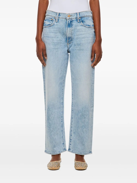  Mother The Ditcher Zip Ankle Jeans - Blue 