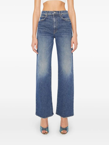  Mother The Lasso Sneak Distressed Jeans - Blue 