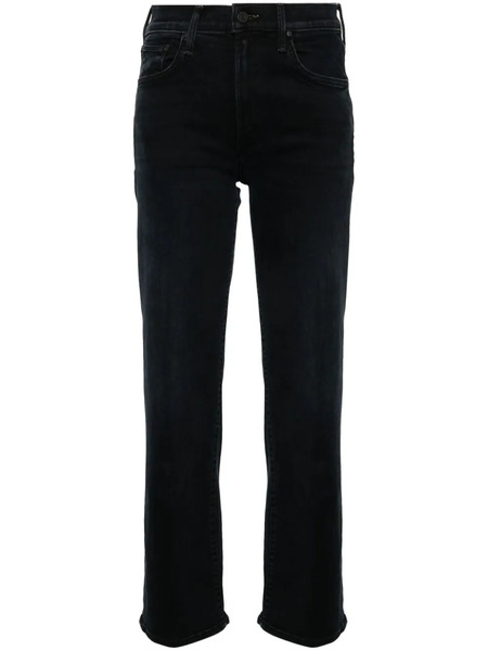  Mother The Mid Rise Zip Rambler Ankle Jeans - Blue 
