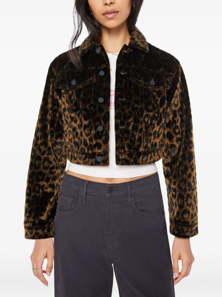  Mother The Short Stack Leopard Jacket - Brown 