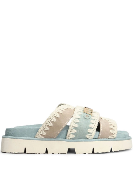  Mou Bio Suede Sandals - Blue 