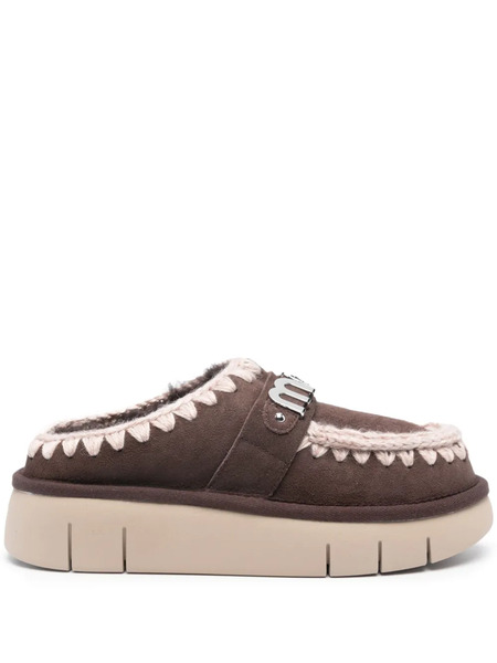  Mou Bounce Logo-plaque Mules - Brown 