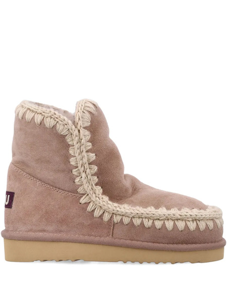  Mou Crochet-trim Slip-on - Brown 
