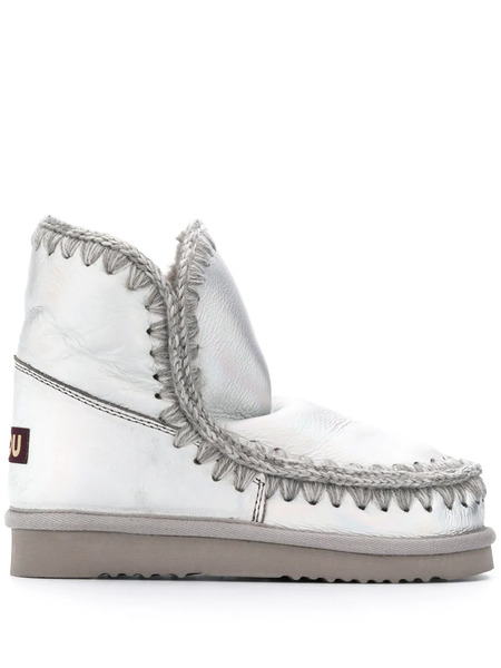  Mou Eskimo Metallic Ankle Boots - Silver 