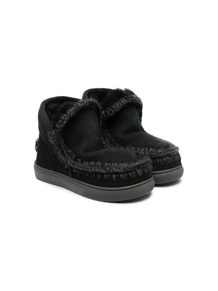  Mou Kids Suede Eskimo Boots - Black 