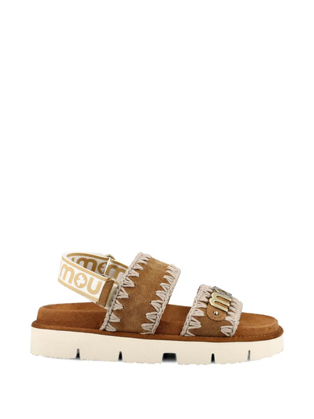  Mou Logo-appliqué Sandals - Brown 