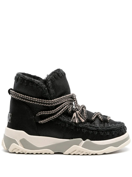  Mou Scoubidou Leather Ankle Boots - Black 