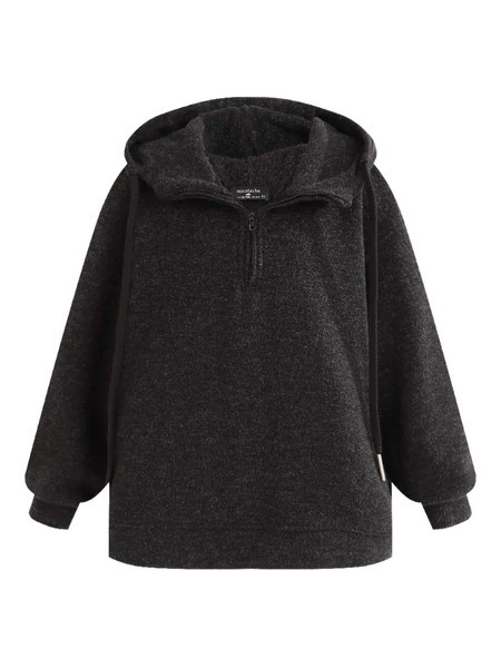  Moustache Half-zip Sweatshirt - Grey 