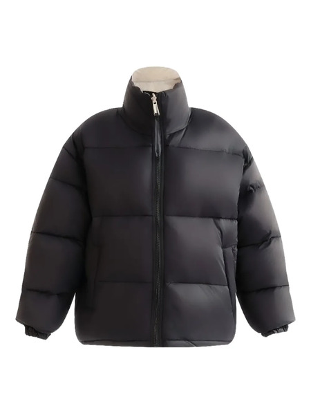  Moustache High-neck Puffer Jacket - Black 