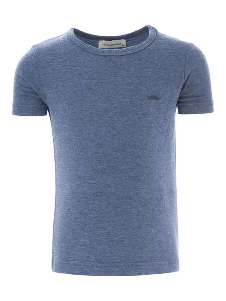  Moustache Logo-print T-shirt - Blue 