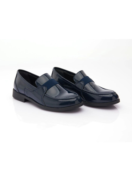  Moustache Patent Leather Loafers - Blue 
