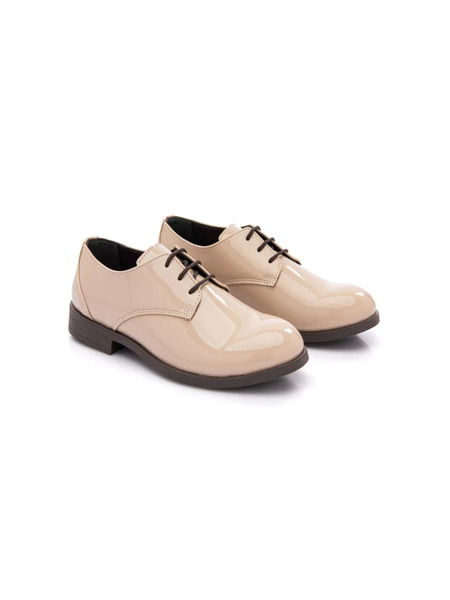 Moustache Round-toe Patent Oxford Shoes - Neutrals 